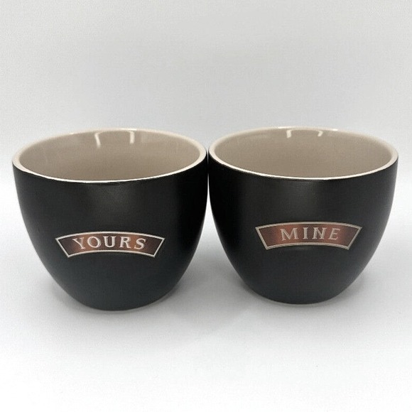 Bailey's Irish Cream -Set of 2 Yours & Mine Expresso Coffee Cups Mugs - Picture 1 of 3